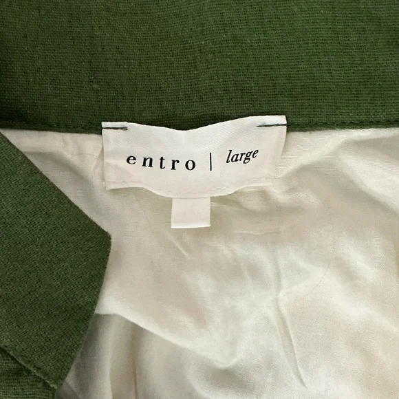 entro Olive Green and Cream dress - Picture 2 of 2